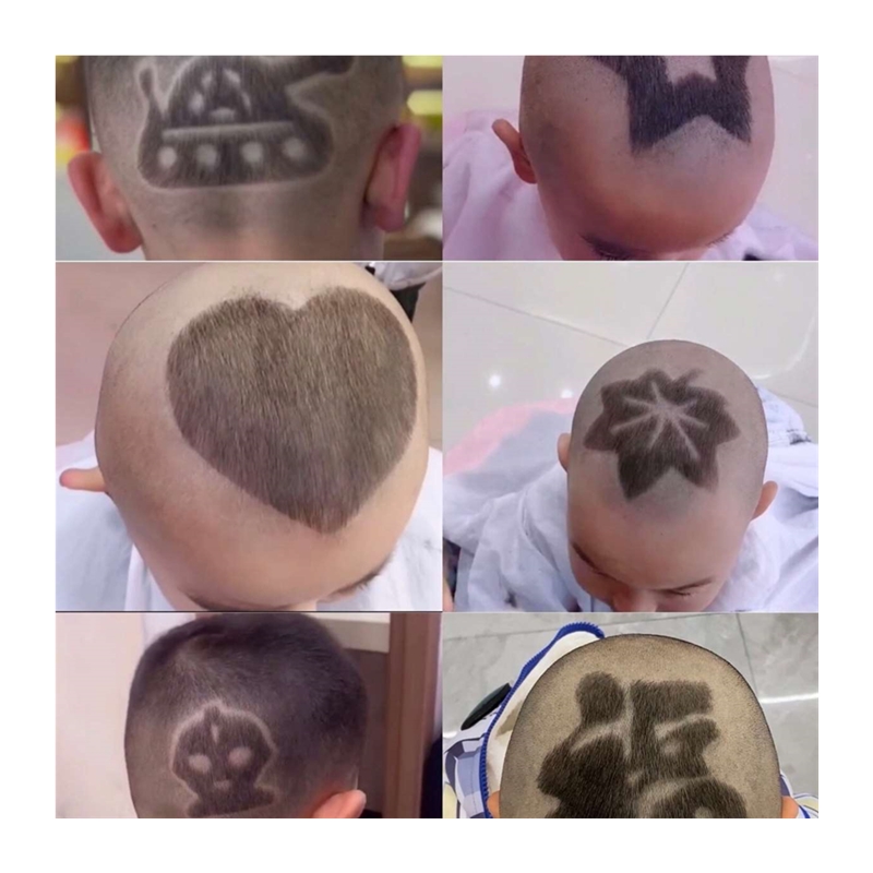推荐宝宝儿童理发造型神器模具小孩发型雕刻图案自己剪剃头辅助模