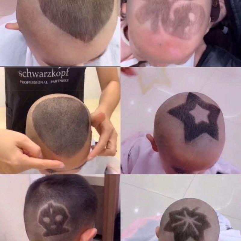 宝宝儿童理发造型神器小孩发型雕刻模具剃头图案自己剪头模型卡通