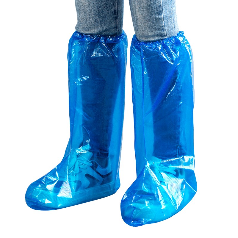 一次性长筒鞋套PE防水防泥养殖场加厚防护长筒靴套雨天户外漂流骑