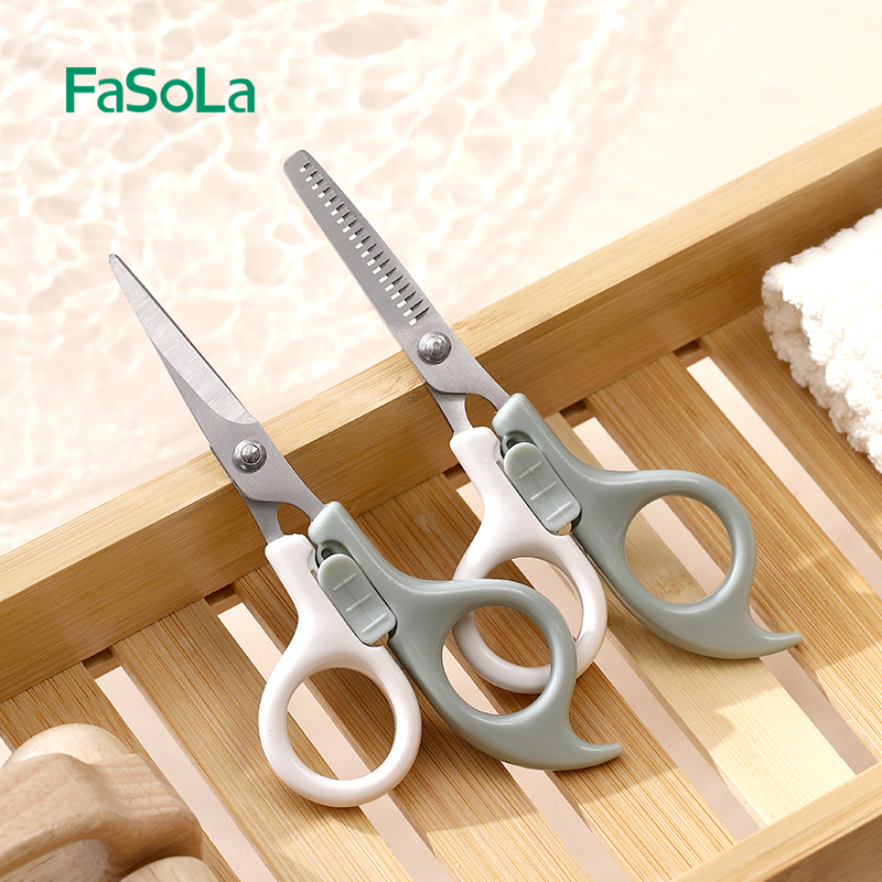 FaSoLa儿童理发剪刀圆头专业正品去薄美发剪刀套装平牙剪幼儿小孩