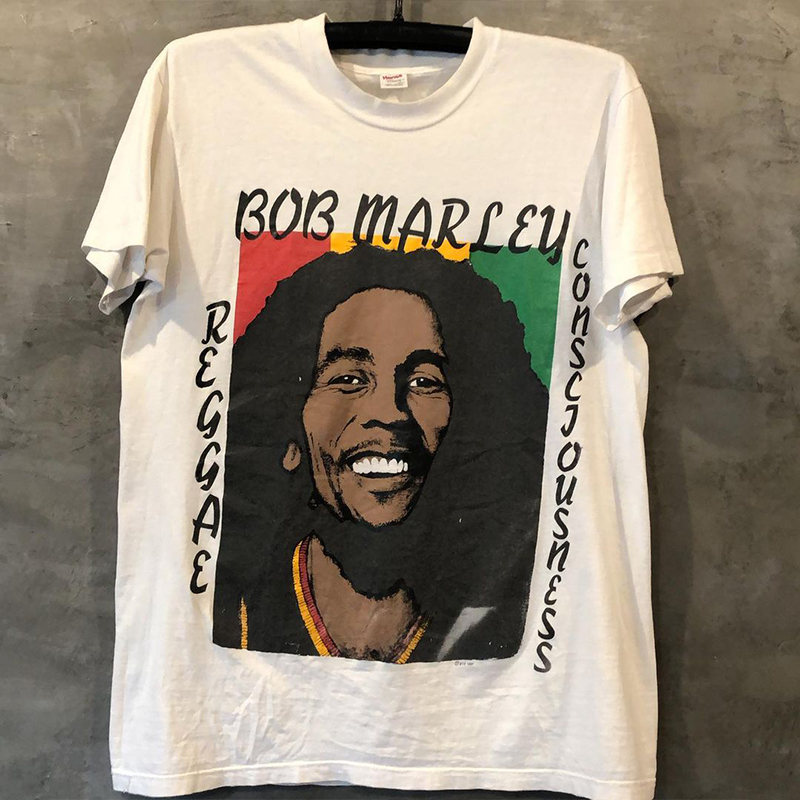 美潮Bob Marley说唱歌手雷鬼乐Reggae短袖T恤嘻哈滑板风半袖TEE