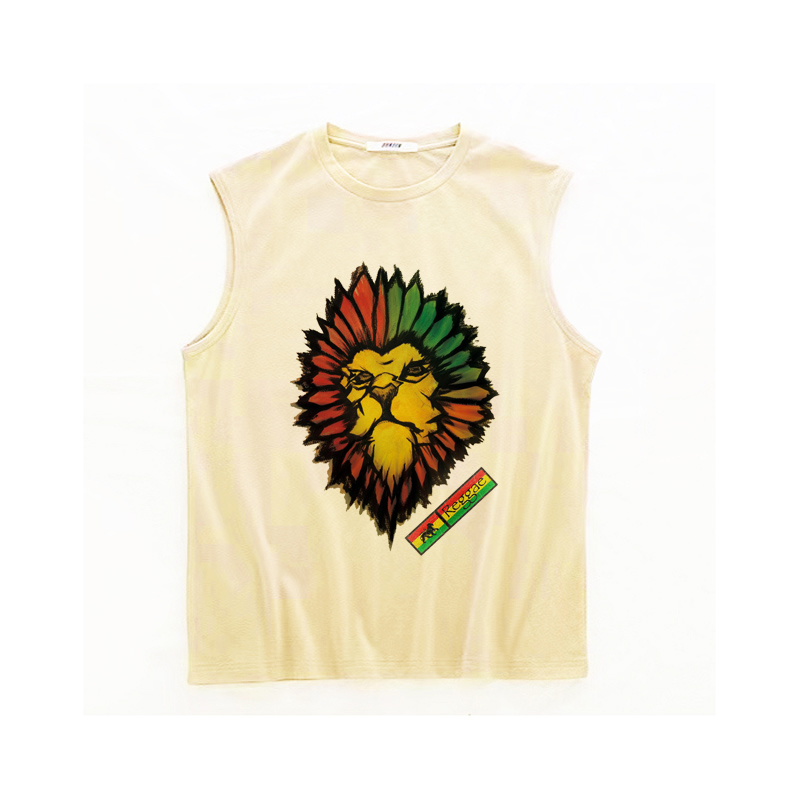 红黄绿雷鬼摇滚狮子 reggae lion 鲍勃马利bob marley坎肩背心T恤
