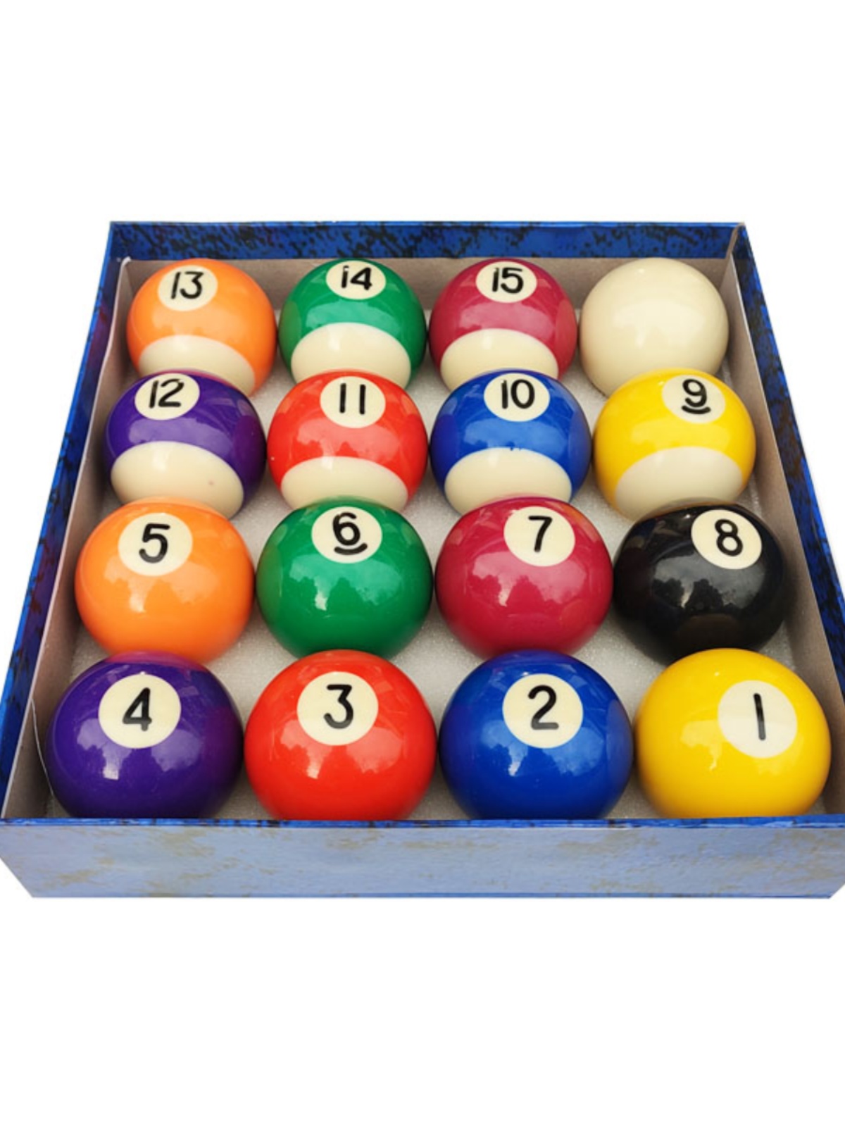 美女盒大号黑8台球子花式九球十六彩美式台球标准大号桌球5.72cm
