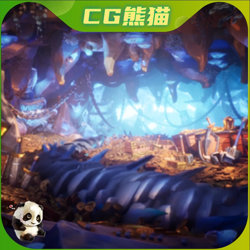 UE5虚幻5 Dragon's Lair - Dragon Cave 龙洞穴风格化游戏场景