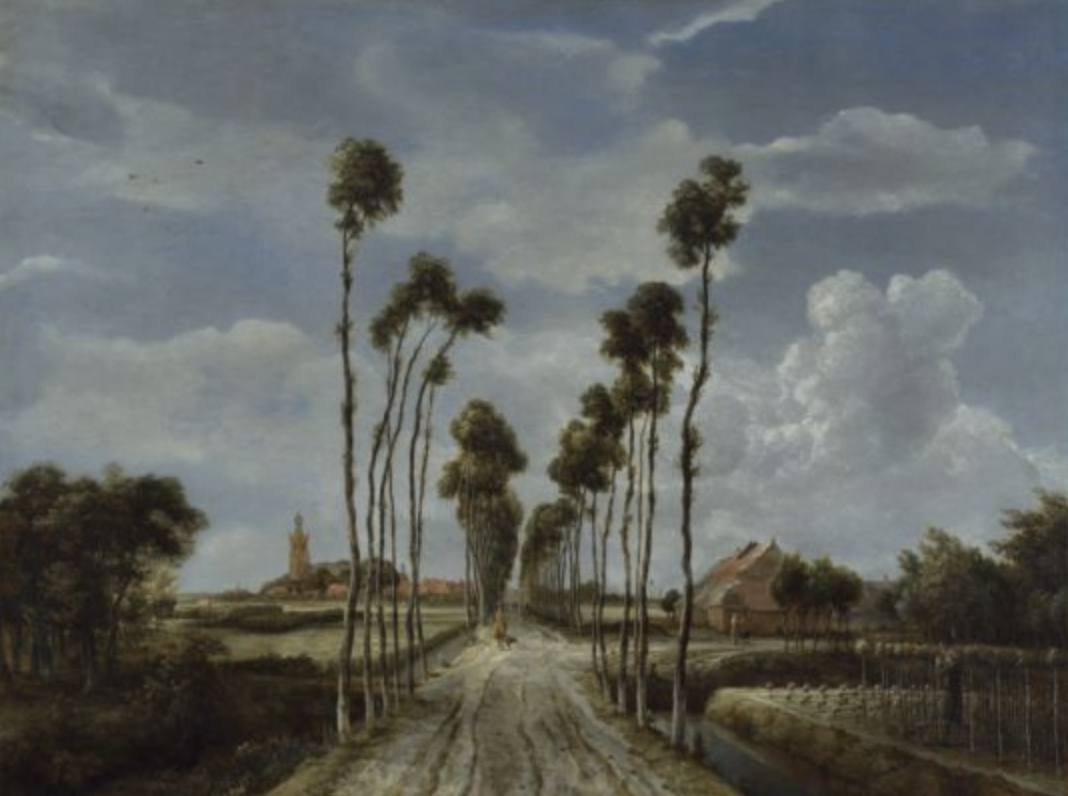 米德尔哈尼斯的大道（林荫道）霍贝玛作品高清素材10.97M艺术图片