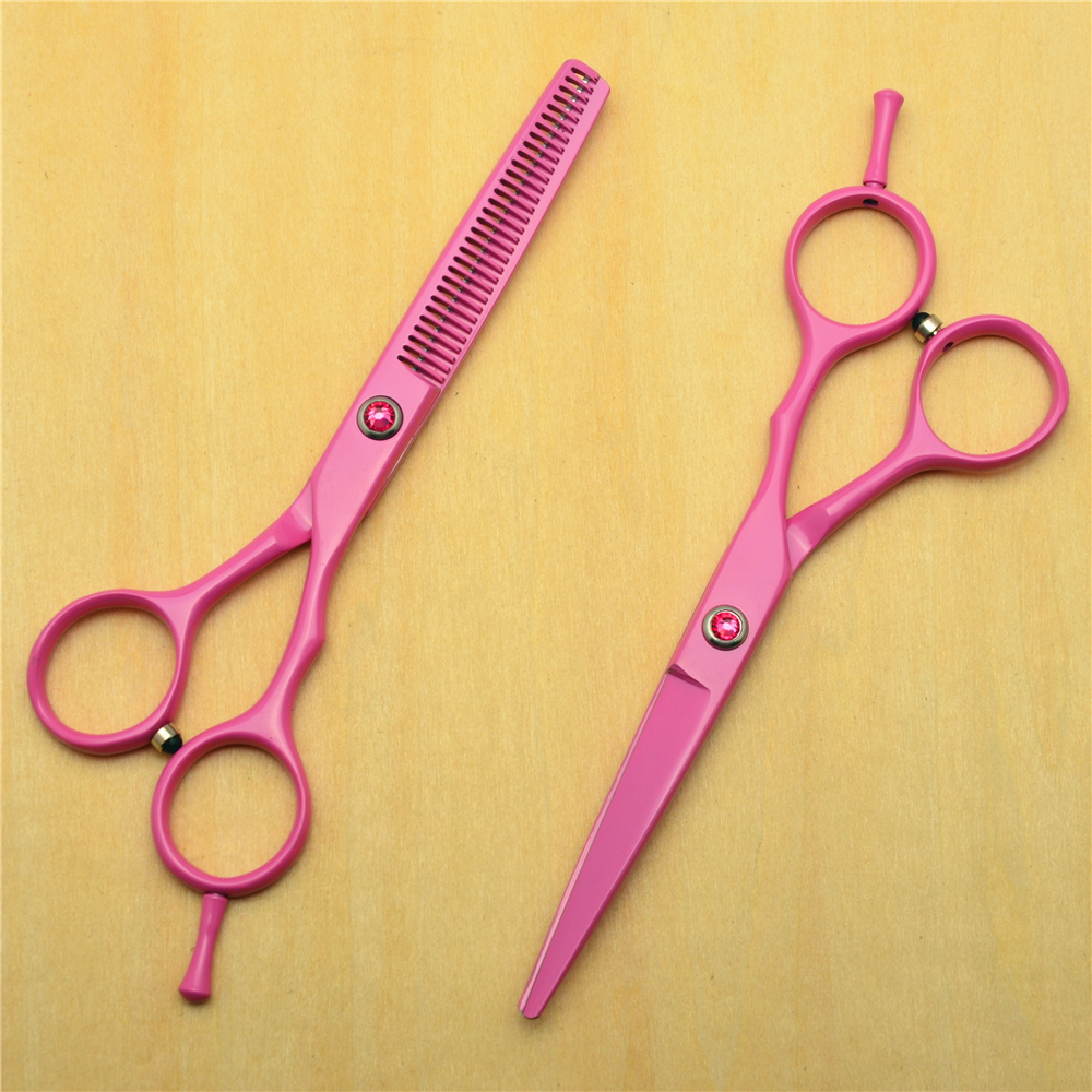 定制logo 5.5寸黑红粉色银色紫色刘海剪刀平剪牙剪理发剪美发剪刀