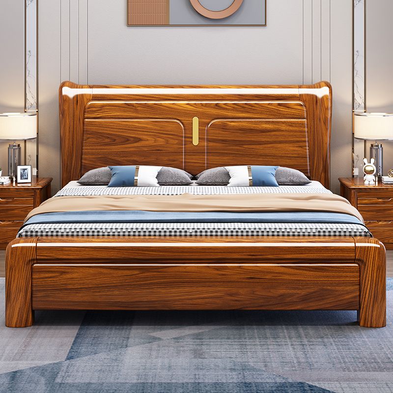 新中式乌金木实木床1.8米床厂家直销1.5米家用主卧双人床婚床加厚