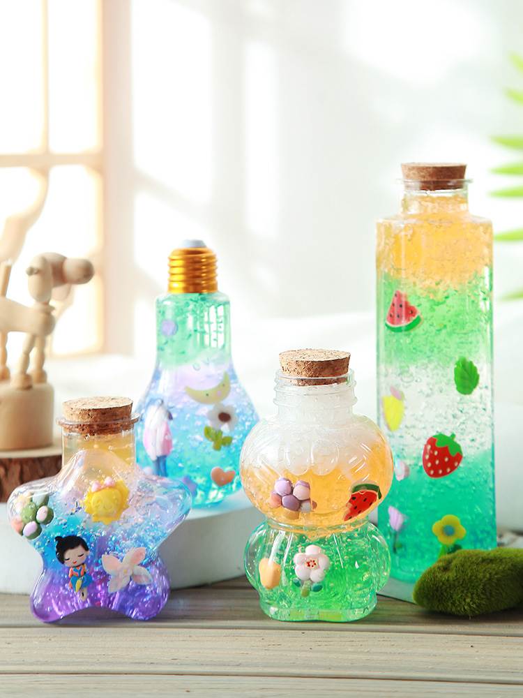 许愿塑料瓶水宝宝玩具水精灵diy手工创意漂流海洋瓶水晶瓶子
