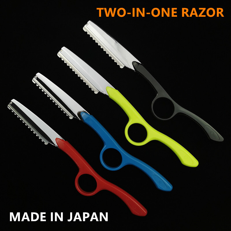 日本原装TWO-IN-ONE专业美发削刀架 发型师用削发刀 女发打薄削刀