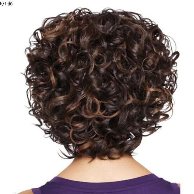 欧美超蓬松时尚女短卷发 个性发型高档假发胶纸网爆炸头假发.