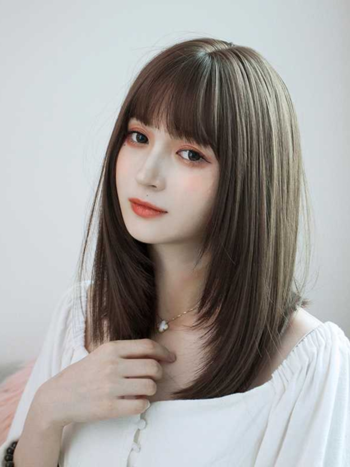 新款新品假发女韩国锁骨发 圆脸修脸中短发齐肩发型中长款全头套
