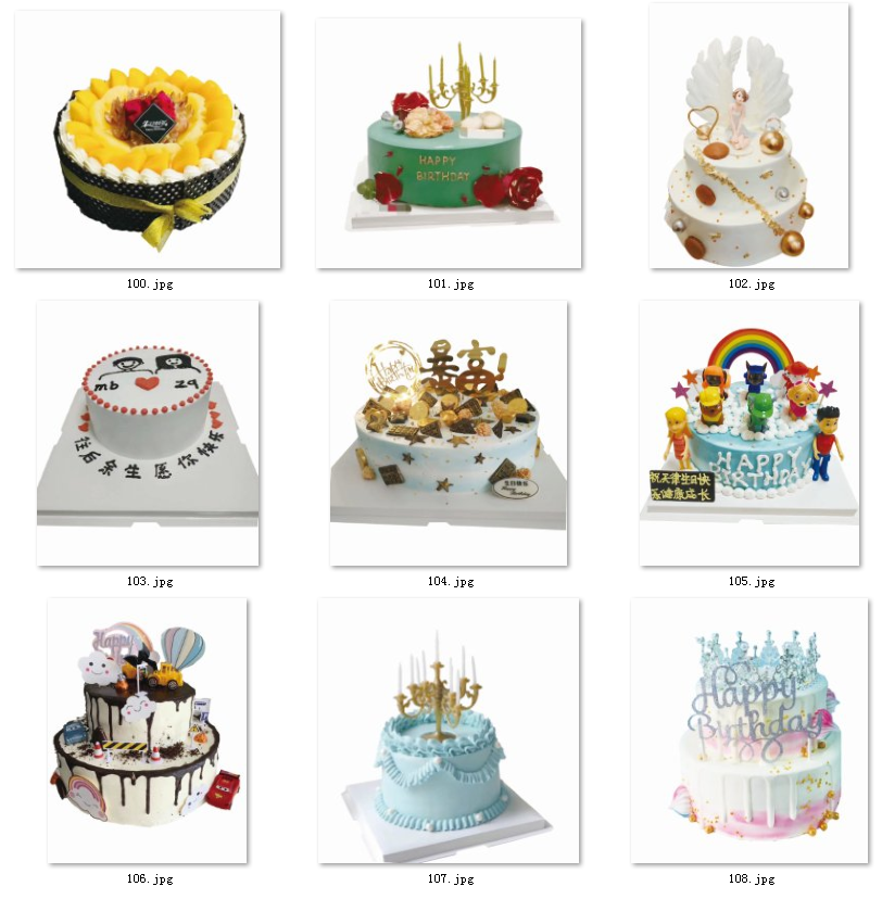 114-网红蛋糕图片卡通水果蛋糕烘焙甜品生日贺寿蛋糕图片素材PSD