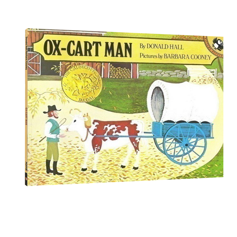 英文原版 Ox-Cart Man 赶牛车的人 凯迪克金奖 英格兰居民的田园生活 四季更迭 花婆婆同画家Barbara Cooney