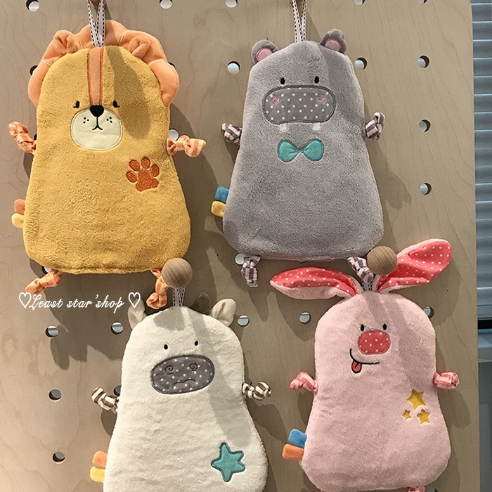 韩国ins可爱小动物创意河马擦手巾家用加厚两面用厨房擦手巾抹布