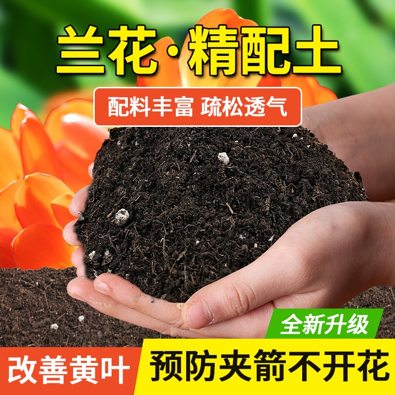 高端家用兰花土君子兰蝴蝶兰专用营养土透气促根种植花卉兰科花土