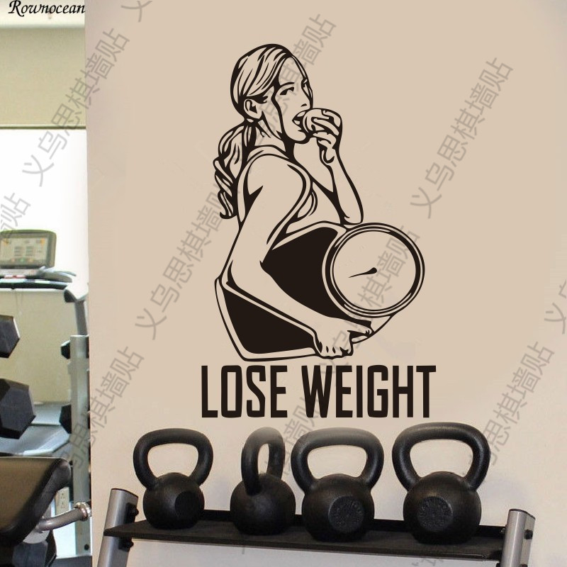 健身房墙贴女人减肥健身健美背景装饰健身房卧室强身运动海报壁纸