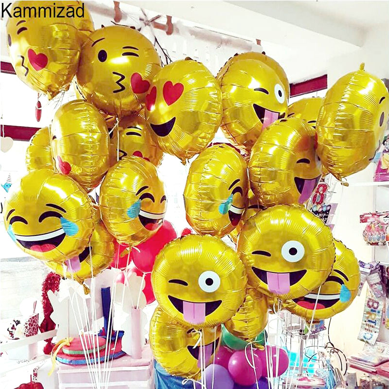qq笑脸表情包铝箔气球Emoji儿童卡通气球微商地推幼儿园活动装饰