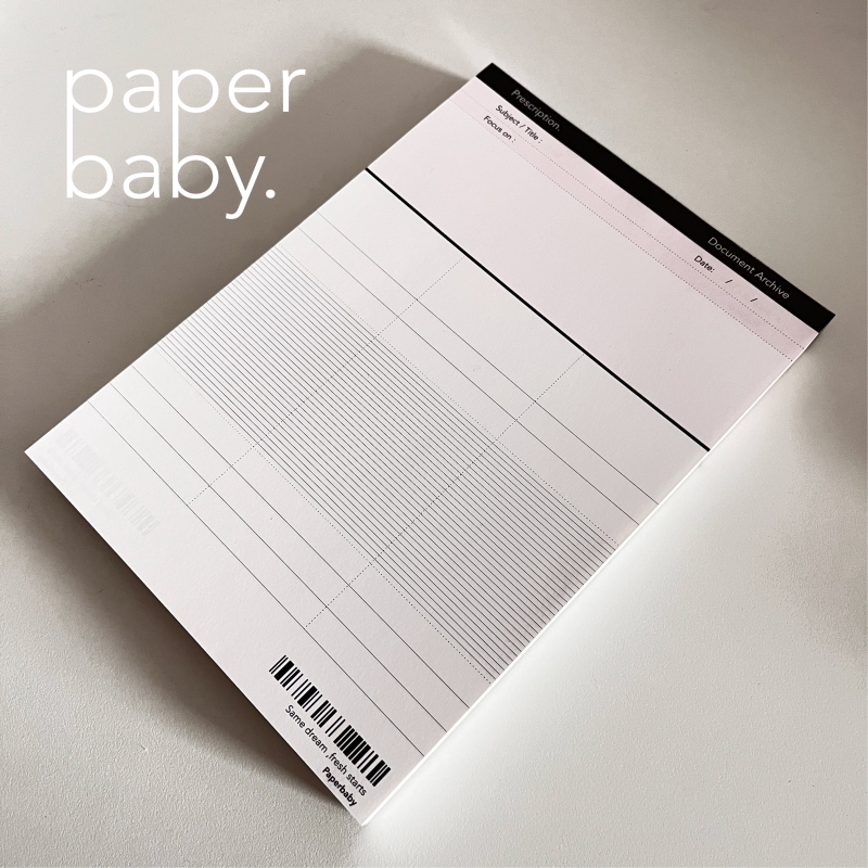 paperbaby 原创A5粉色工业风法文自由格拍纸本 学习纸 手帐素材