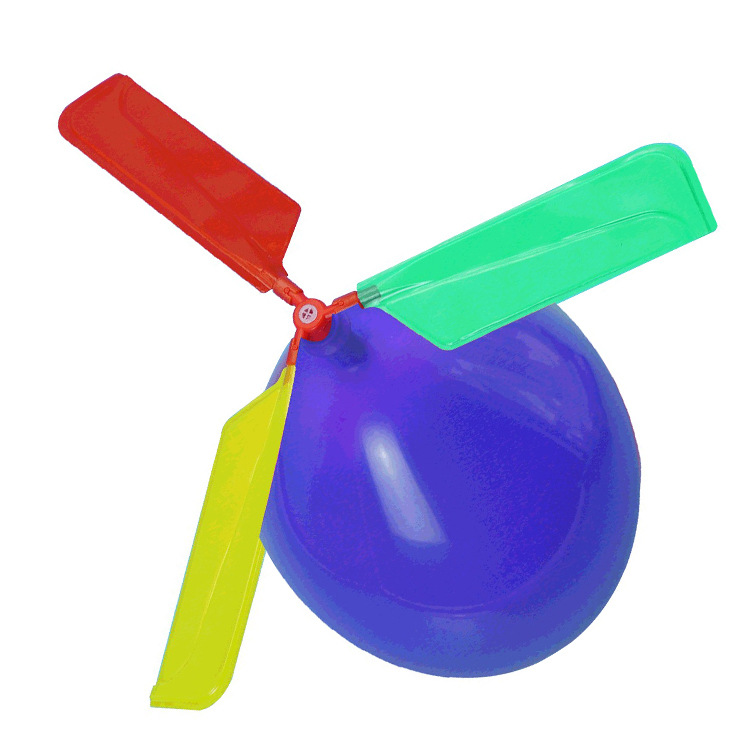 自制螺旋桨气球直升飞机玩具 幼儿园手工小发明儿童DIY科技小制作