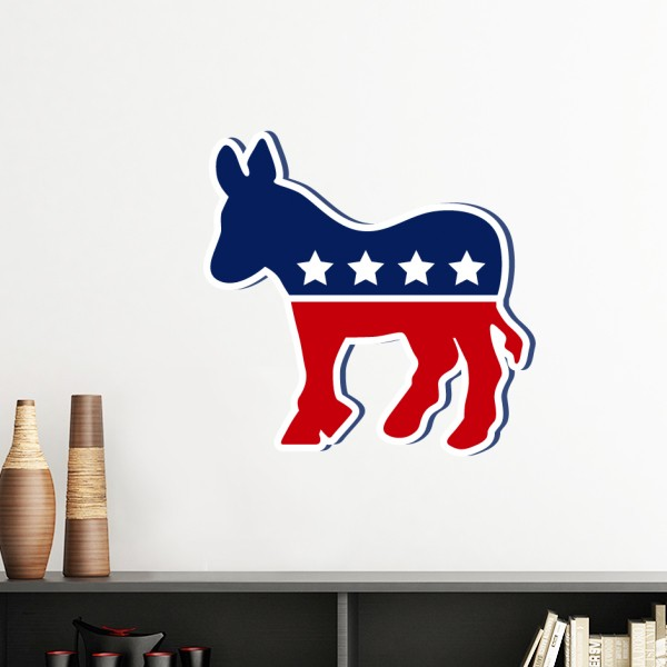 美国驴子党徽民主党墙贴壁纸房间贴花