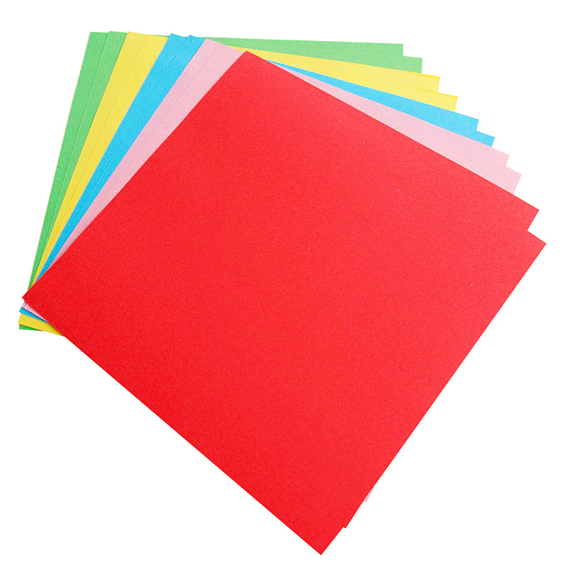 正方形儿童手工大红色彩纸 15*15cm折纸剪纸 幼儿园diy材料五色