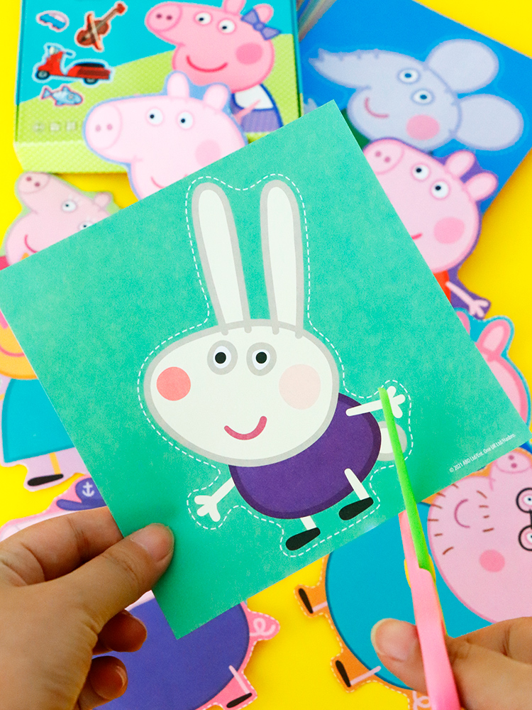 小猪佩奇剪纸儿童手工diy制作幼儿园3-6岁宝宝益智玩具男女孩折纸