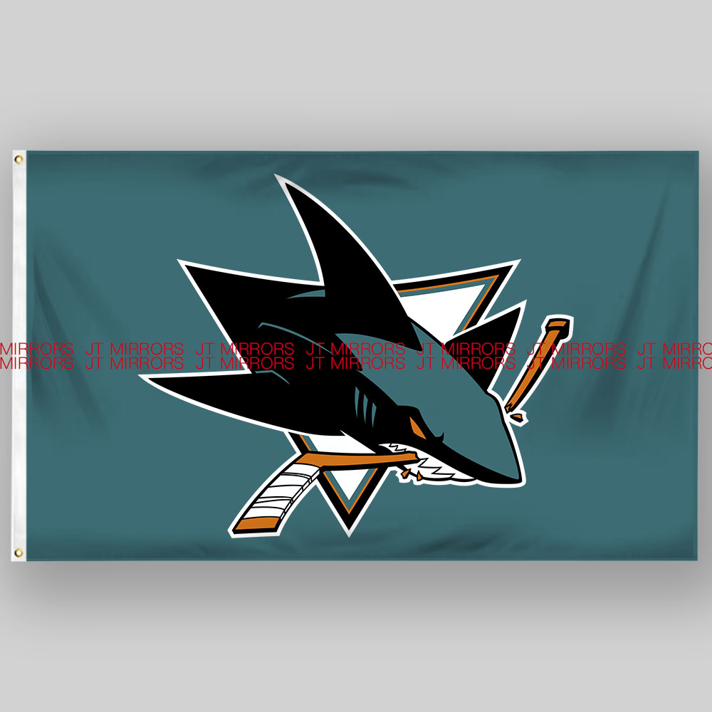 NHL美国圣何塞鲨鱼队曲棍球冰球俱乐部队旗定做San Jose Sharks