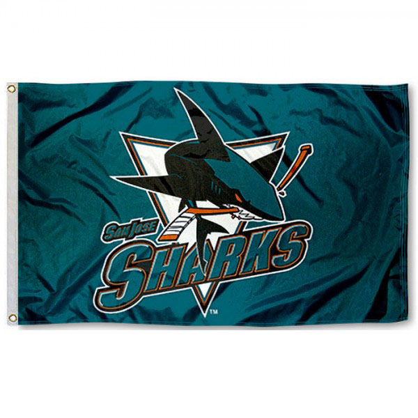 外贸圣荷西鲨鱼美国旗NHL San Jose Sharks National Hockey Flag