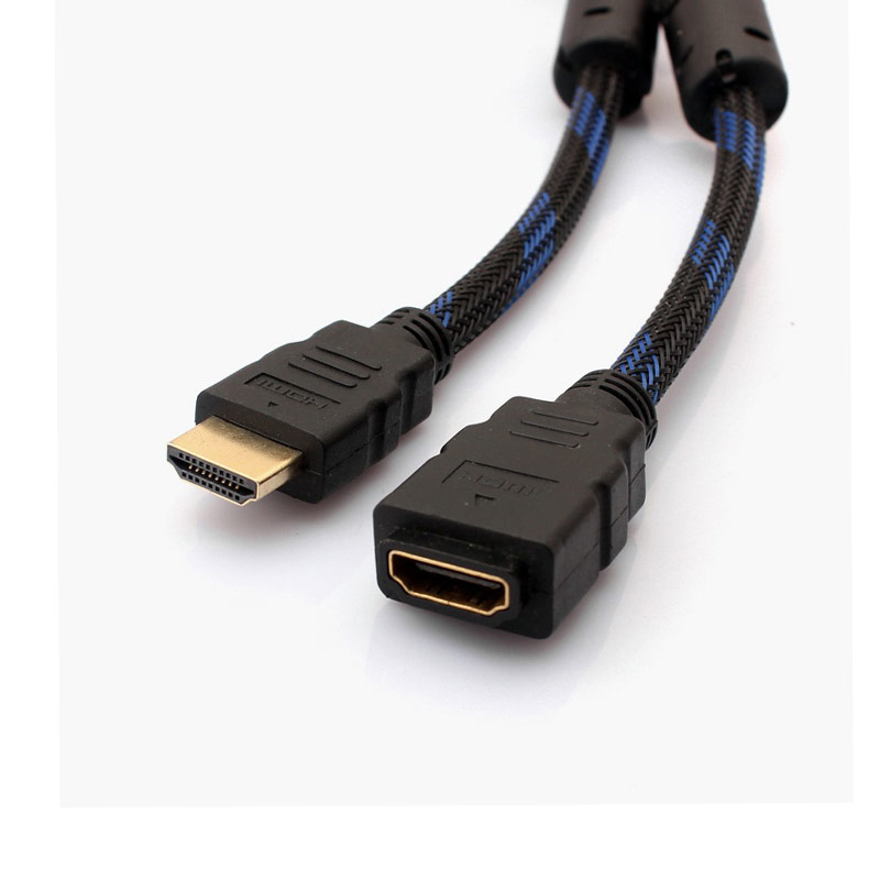 1.3版本HDMI延长线高清线短线编织网视频线0.3米50cm1.5米3米5米