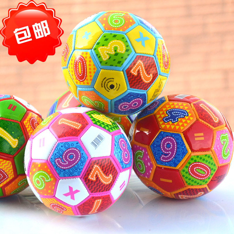 新款彩色字母数字足球 卡通足球 小足球 幼儿园用球 皮球玩具包邮