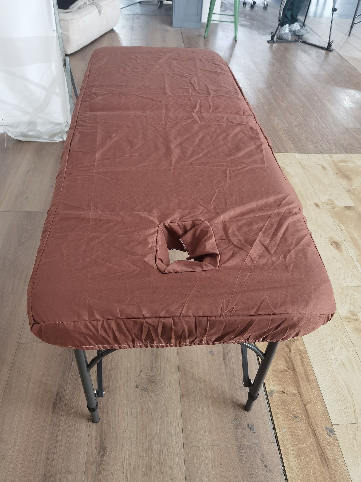 推拿按摩床床罩折叠美容床床罩 可洗 灰色巧克力色亲肤棉纯色床罩