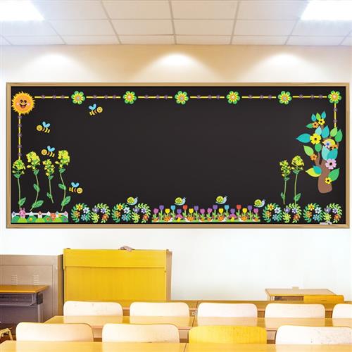 班级文化墙布置通用春天开学主题黑板报装饰墙贴小学教室环创材料