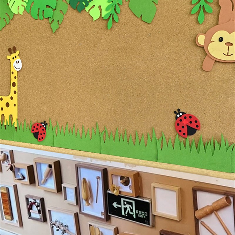 幼儿园班级教室走廊墙面布置装饰春天森林动物主题黑板报环创材料