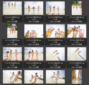 沙滩女孩图片 海滨海滩 青春活力 快乐假期素材图片