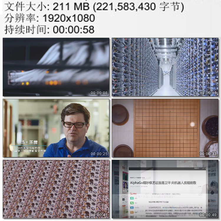 AlphaGo阿尔法狗 谷歌超级服务器集群机房 高清实拍视频素材