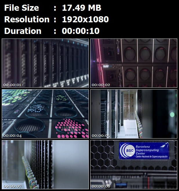 联想机房服务器超级计算机高清实拍视频素材