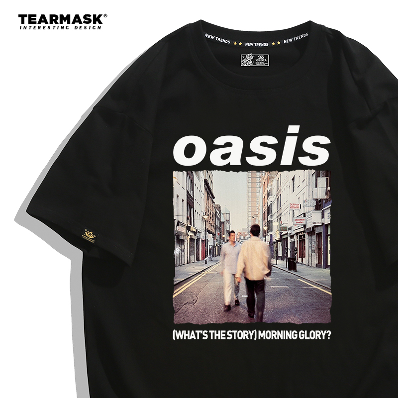oasis绿洲乐队周边t恤夏季男女同款复古英国摇滚海报宽松短袖衣服