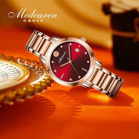 正品专柜梅地卡伦手表时尚女表防水钢带潮流石英表50170女腕表