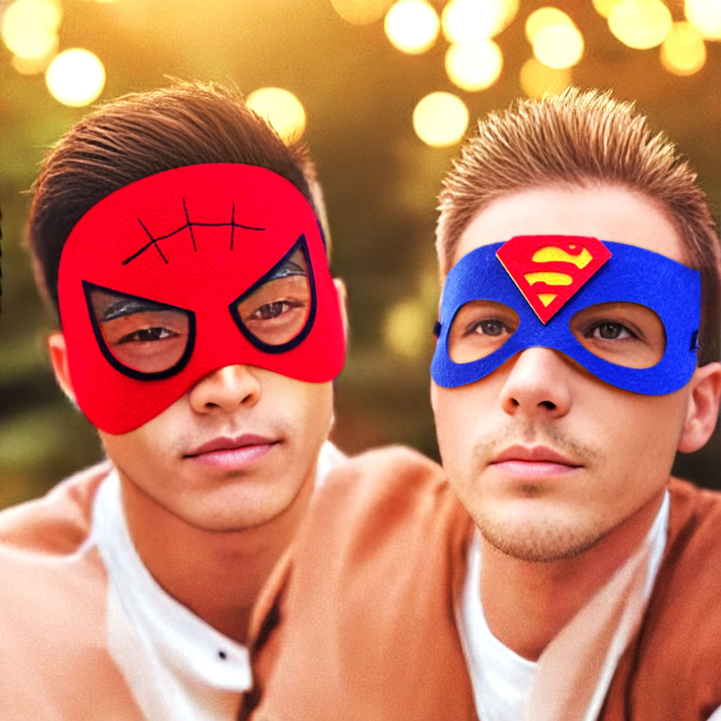 儿童节蜘蛛侠成人面具万圣节舞会道具无纺布蝙蝠侠钢铁侠超人眼罩