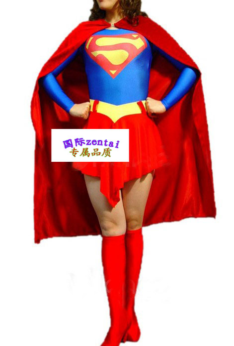 超人女动漫影视人物服装戏剧舞台演出服cosplay高弹连体衣紧身衣