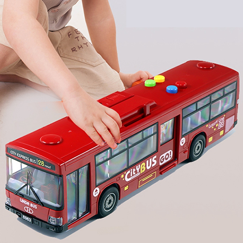 儿童玩具车校车双层巴士男孩女孩大号公共汽车公交车宝宝汽车玩具