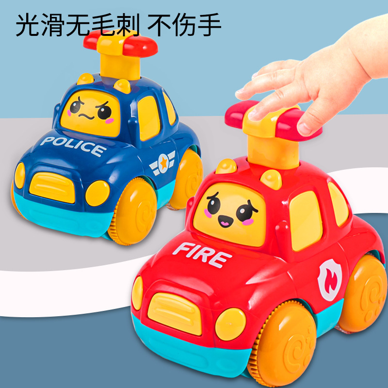 儿童按压救护车玩具城市消防救援车男孩宝宝警车惯性小汽车模型