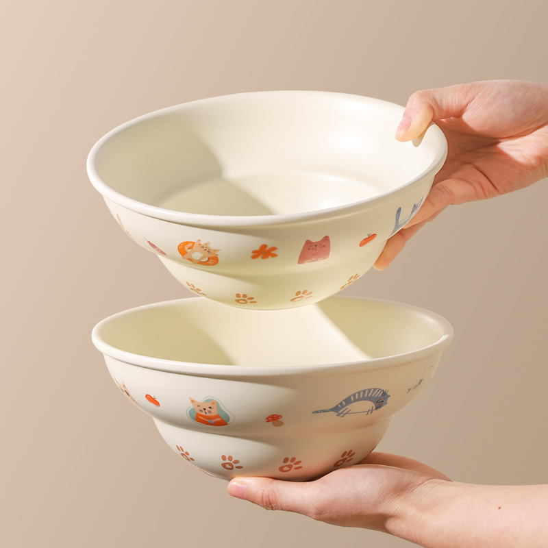 川岛屋陶瓷面碗家用可爱泡面碗大碗拉面条碗特别好看的汤碗斗笠碗
