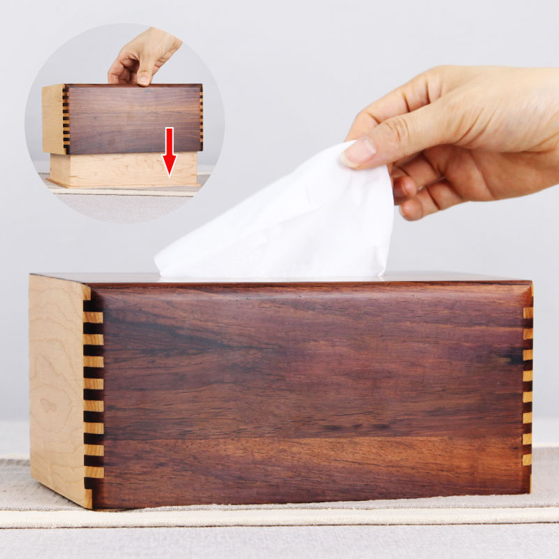 红木质纸巾盒桌面客厅家用办公抽纸盒黑酸枝实木家居餐巾纸抽盒子