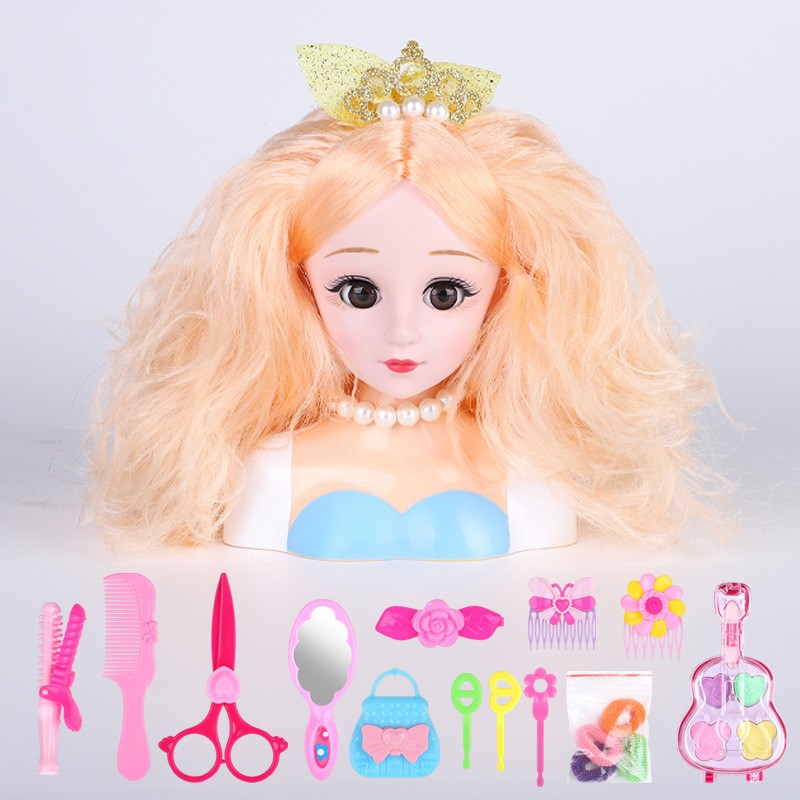 儿童装扮半身模特公主梳头美发化妆娃娃玩具女孩子过家家生日礼物