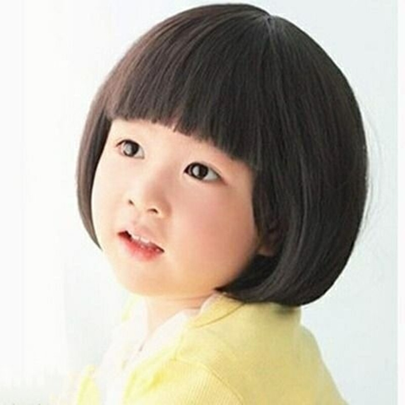 定制新款女童短发发型韩版儿童假发女宝宝短发女童小孩公主假发可