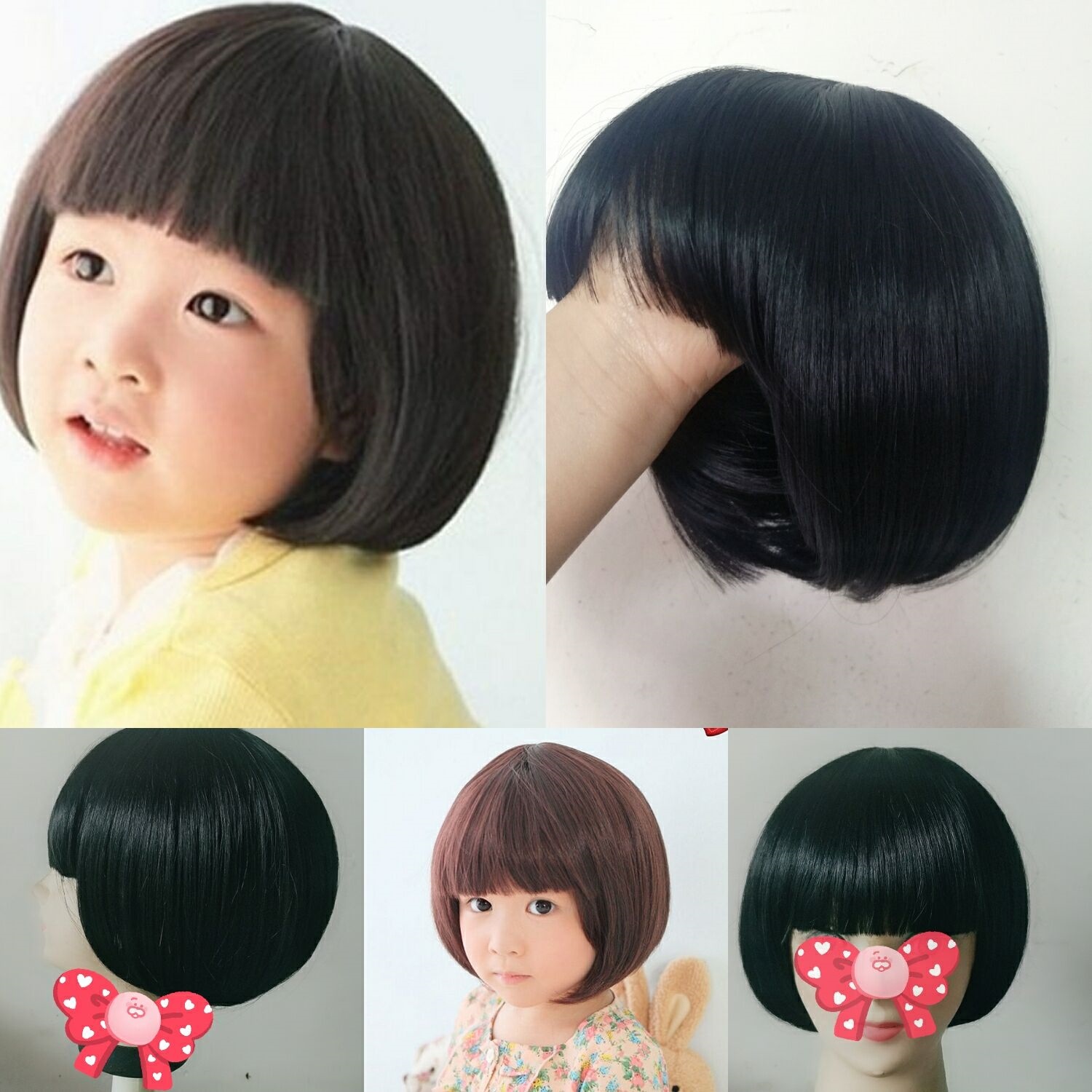 女童短发发型韩版儿童假发女宝宝短发女童小孩公主假发可爱头套