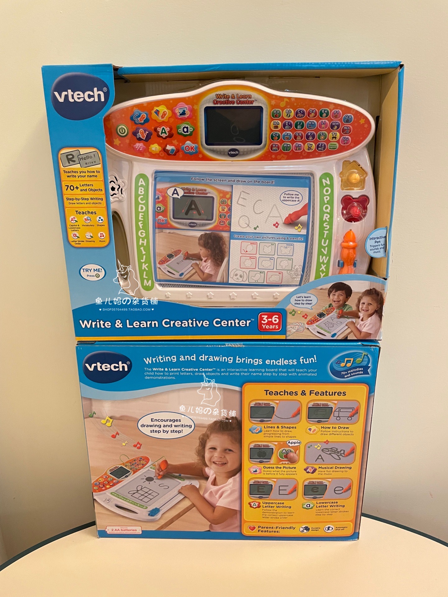 现货美国VTECH儿童磁性绘画写字板玩具英语发音字母学习机3岁+