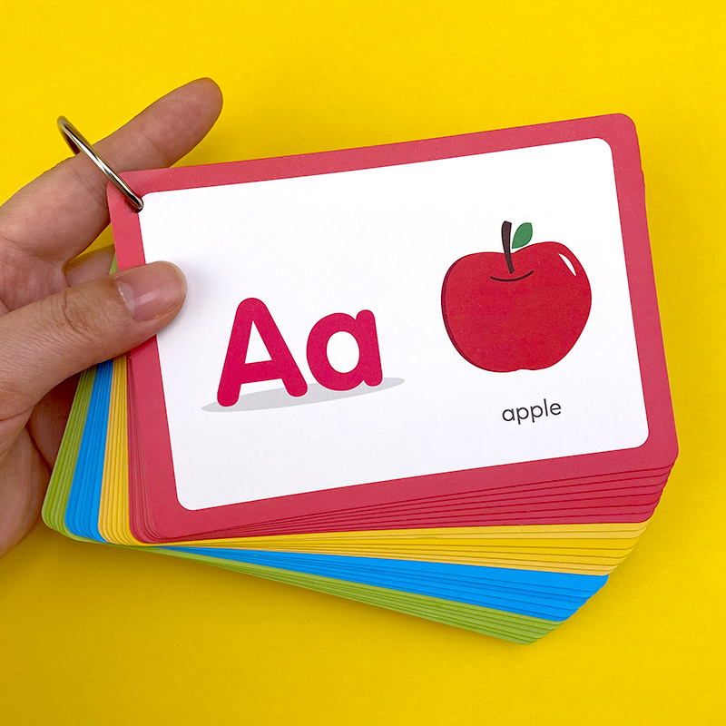 儿童启蒙小学生英语26字母大小写分开教具发音学习手卡卡片
