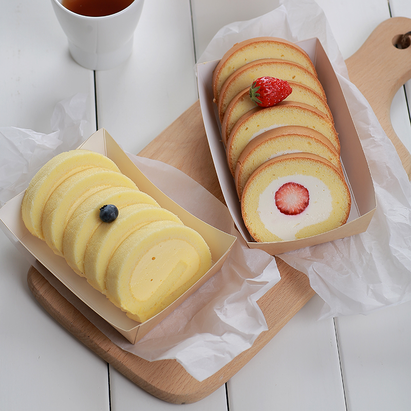 三明治纸托蛋糕卷烘焙包装盒肉松小贝炸鸡热狗一次性面包船型托盘
